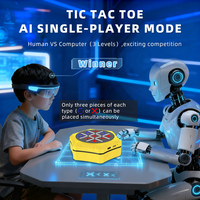 Juego Electrónico de Tres en Raya 5 en 1 para Mayores de 5 Años y Adultos - Juguete Educativo de Plástico con Tablero de Ajedrez Inteligente para Entretenimiento