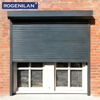 Persianas enrollables de aluminio impermeables ROGENILAN de tamaño personalizado, ventana enrollable eléctrica vertical para exteriores para el hogar