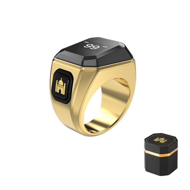 Muslim Gift Quran Qibla Smart Ring with App Control AMOLED Display Digital Azan Alarm Clock 5-10 Days Battery Life Waterproof