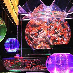 Acuario Acrílico en Forma de Flor Personalizado de Fábrica - Diseño Floral Elegante para Decoración Acuática - Product Image 4