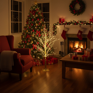 Rami d'albero LED oro Sirka a rosso 8W 120cm. (GSC 204690155) - Product Image 3