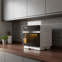 Oven Pemanggang Konveksi Listrik Kontrol Mekanis Guangding Factory OEM 20L, Stainless Steel, Dapat Dikendalikan via Aplikasi, untuk Hotel
