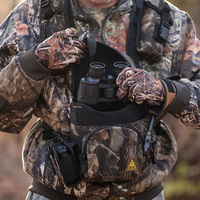 Étui de transport pour jumelles avec compartiment détachable pour télémètre et compartiments Molle, camouflage pour la chasse