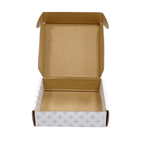 Boîte postale en carton ondulé pliable avec logo personnalisé Boîte d'expédition d'emballage cosmétique de cadeau de vacances Décoration colorée en relief