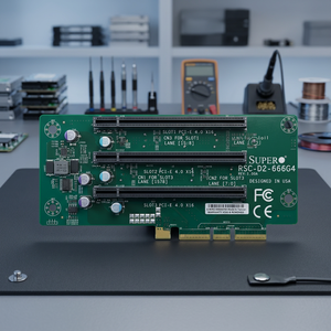 การ์ดไรเซอร์ RSC-D2-66G4ขนาด2U ด้านซ้ายสำหรับพอร์ต DCO พร้อมช่อง PCIe 4.0 x16จำนวน2ช่องแบบพาสซีฟรองรับอุณหภูมิสูงและเป็นผลิตภัณฑ์ RoHS สำหรับเซิร์ฟเวอร์ Supermicro - Product Image 4