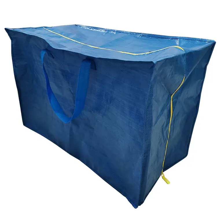 Recycelbare umwelt freundliche Einkaufstaschen Hot Sale Modische PP gewebte Reiß verschluss Frakta Einkaufstasche mit Nylon gewebe