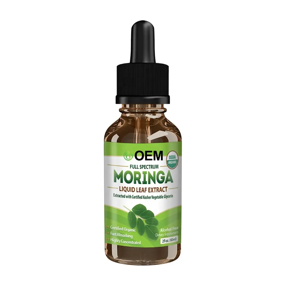 Moringa-Blätter-Tropfen Moringa-Öleifera-Blätter-Extrakt Paare gut mit Pura Vida Moringa-Pulver