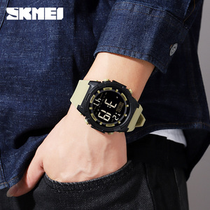 Skmei Digital Watch Men Sports Waterproof Electronic Watch With <b>Light</b> And Date Display Black Strap - Product Image 3