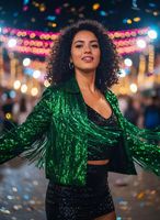 Blouson bomber pour femme, violet, en crochet, respirant, écologique, réversible, à franges, à sequins, à paillettes, brillant, style disco, pour l'automne