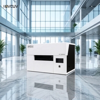 Imprimante UV cylindrique de bureau rotative à 360 degrés pour l'impression de bouteilles, tasses, gobelets, stylos, machine à jet d'encre UV avec encre blanche et vernis