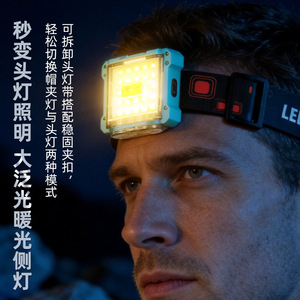 Senri-ko Rechargeable Headlamp 3000Mah Led Work Light Adjustable Hat Clip With Sensor Fishing Light - Product Image 2
