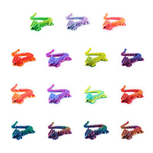 Vashine 3D impreso cristal Flexible colorido PLA juguetes materiales ecológicos dragón sin dientes 3D figura de acción juguetes creativos - Product Image 5