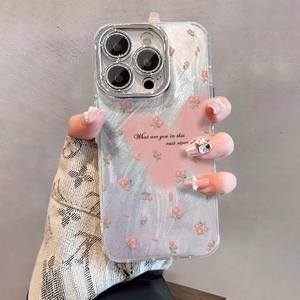 Custodia <span class=keywords><strong>Protettiva</strong></span> Antiurto Fashion con Fiori Schiacciati e Laser Viola per <span class=keywords><strong>iPhone</strong></span> 17 Air, 16 Pro, 15, 14, 13 Pro Max, 12, 11, <span class=keywords><strong>XR</strong></span>, XS Max - Product Image 1