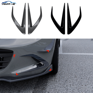 Divisor de ventilación de aire de parachoques delantero negro de carbono de Material plástico para <span class=keywords><strong>Mazda</strong></span> 2 Miata ND 2016 + Accesorios de coche, de color negro de carbono, para <span class=keywords><strong>Mazda</strong></span>, Miata, de - Product Image 1
