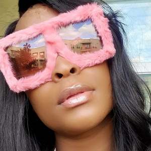 Lunettes de soleil de luxe tendance en velours, surdimensionnées, carrées, pour soirée, style steampunk, avec fourrure douce, pour femmes - Product Image 4