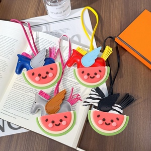 Playful Pegasus Watermelon Leather Bag Charm Cute Cartoon Design Portable Key Ring Sweet Gift <b>for</b> Girls - Product Image 3