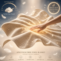 Manta de Toalla OEM/ODM de Fibra Kendir, Certificación OEKO-TEX y BSCI, Precio de Fábrica, Manta Natural Suave de Apocynum, Fabricante al por Mayor