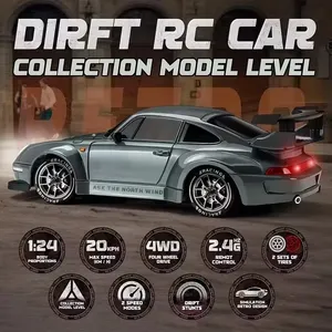 Voiture RC 4x4 de drift 1/24 RTR 2,4 GHz avec portée de plus de 80 m, camion de course avec lumières LED, jouet d'intérieur/extérieur, cadeau pour adolescents et adultes - Product Image 3
