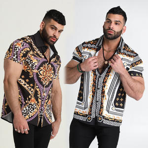 <span class=keywords><strong>2022</strong></span> été nouveaux vêtements pour hommes européen américain rétro <span class=keywords><strong>tendance</strong></span> imprimé Cardigan manches courtes décontracté mode Offre Spéciale Anti-rides - Product Image 1
