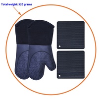 Gants en silicone épaissi et set de table étendu accessoires de cuisine pour la maison sans danger pour le four à micro-ondes