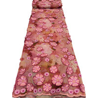 NI.AI Nouvelle dentelle en coton imprimée avec appliques 3D, tissu de dentelle de luxe en voile suisse brodé pour mariage et fête