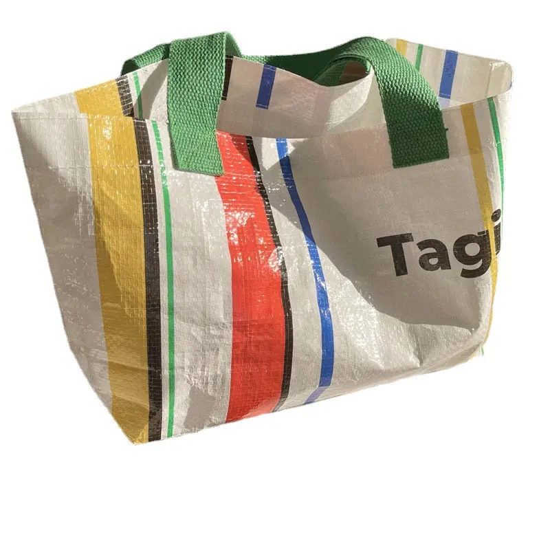 Großhandel tragbare wieder verwendbare Polypropylen Werbung Tote Pp gewebte Verpackung Handtasche benutzer definierte laminierte Einkaufstasche für Kleidung