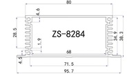 IP65 tahan air aluminium ekstrusi profil 80x38 PCB penutup baterai industri kotak Amplifier perumahan instrumen elektronik