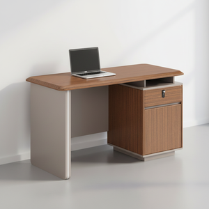 Bureau de travail ergonomique en bois, style minimaliste moderne, petite taille, avec rangement modulaire, pour la maison, le bureau, l'appartement, l'hôtel, l'école - Product Image 5