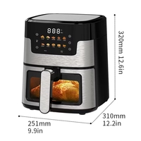 Nouveautés Friteuse à air chaud intelligente 5L 1350W avec écran tactile personnalisable sans huile