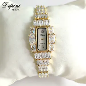 Ladies Watches Top Brand Luxury Iced Out Watch Hip Hop Diamond Watch For Women Quartz Waterproof Zirconia Wristwatch Relogio