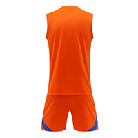 Ensemble de maillot de football sans manches respirant pour hommes, veste de sport à séchage rapide en polyester, uniforme de football pour l'entraînement et les matchs des équipes adultes