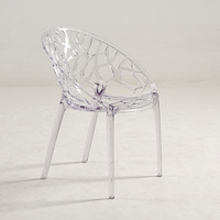 Restaurant Salle À Manger Chaise Transparent Empilable En Plastique Nouveau Design Sans Bras Italien Minimaliste Moderne Moderne Meubles Support