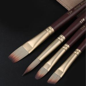 Juego de pinceles de pintura de acuarela para artista de pelo de nailon Giorgione 24 piezas con cuchillo de pintura gratis y <span class=keywords><strong>estuche</strong></span> de transporte de cuero - Product Image 3