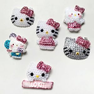 Dijes de Perlas Grandes con Diseño de Gatito y Diamantes de Imitación para Decoración de Fundas de Teléfono, Accesorios para Manualidades, Dijes para <span class=keywords><strong>Uñas</strong></span> - Product Image 3