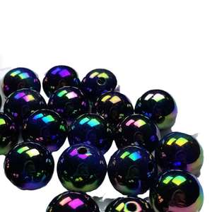 Jinzhi RTS acrylique 16m coloré éblouissant UV anti-rayures trou droit perles rondes bricolage accessoires perlés à la main - Product Image 5