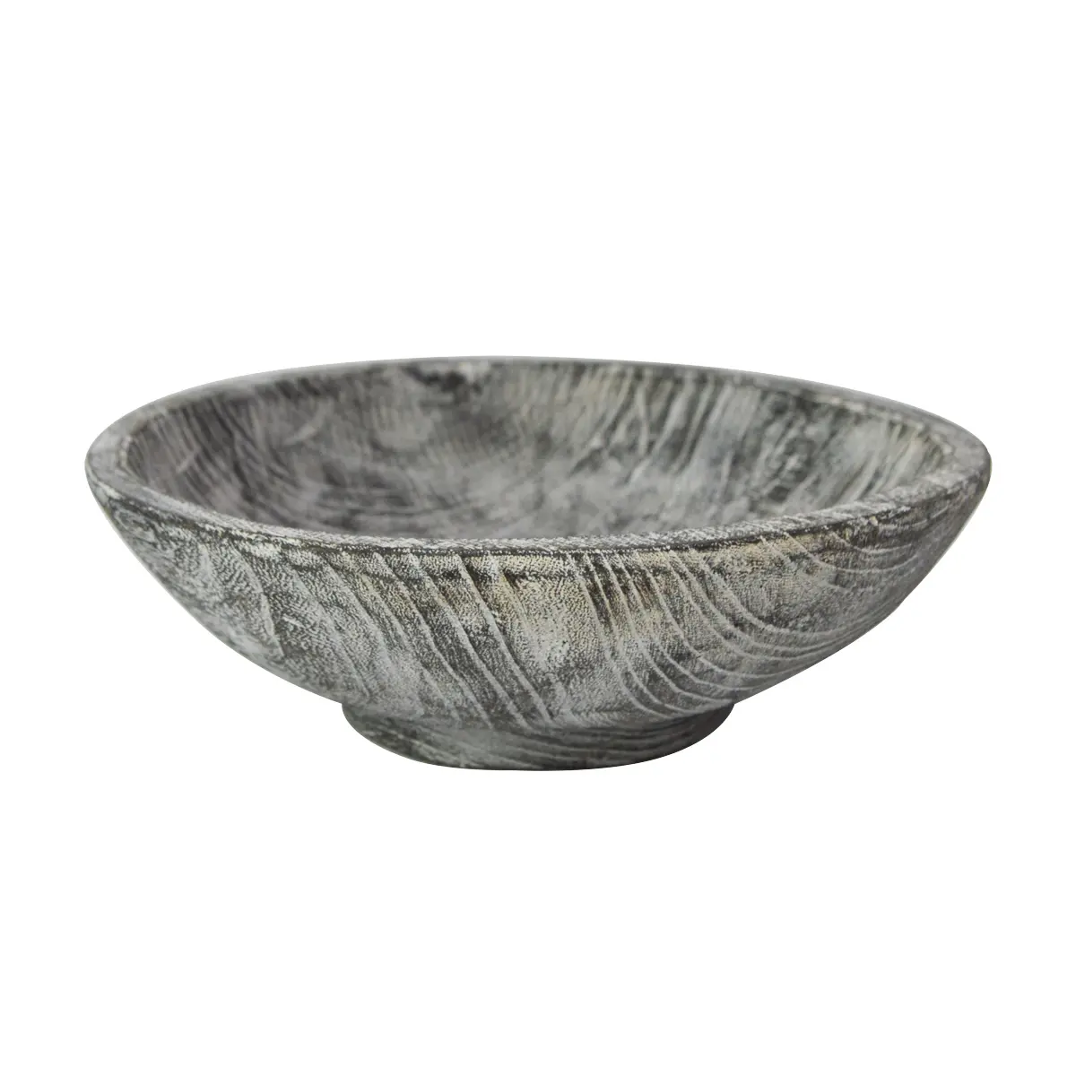 Wholesale High Quality Modern Home Decor Accessories Exquisite Wooden Bowl Lime White Round Wooden Bowl