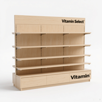 Étagère de présentation multi-niveaux en bois écologique à 4 niveaux, robuste, à fixation au plafond, marque Vitamin Select, pour aliments