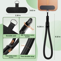 Dragonne de poignet réglable avec attache universelle détachable anti-perte pour smartphones, téléphones portables, clés et porte-badge