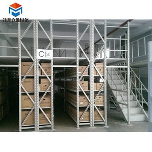 מדפי מזנין מחסן רצפת קומתיים פלדה מערכת פלטפורמת קומתיים לאחסון באיכות גבוהה - Product Image 1