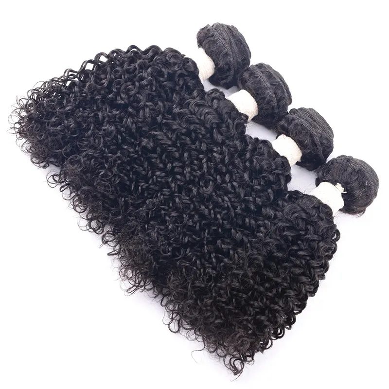 4オンスの人間の髪は巻き毛のさまざまな種類を織ります短い髪はブラジルの髪を織ります卸売