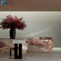 Pierres de marbre onyx rose naturel pas cher pour dalles et carreaux de sol et de mur, transparentes et polies pour la décoration des murs et des sols