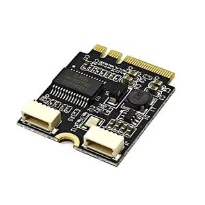 Zuiver koper 2 poorten <span class=keywords><strong>USB</strong></span> 2.0-connector naar NGFF M.2 Key A+E-adapter Riser-kaart datakabel - Product Image 5