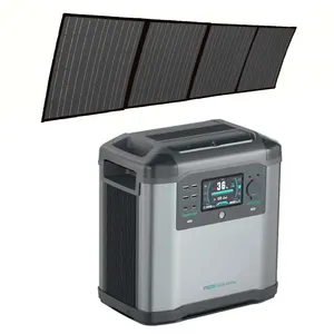 Popular rápido carregamento energia solar banco 2500w acampamento ao ar livre portátil central elétrica com solar