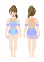 Blue Girls Lyric Performance Dance Wear pour les enfants Commande d'échantillon de 7 jours disponible Costume de ballet scintillant en strass