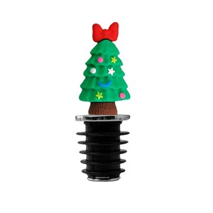 Creative Christmas Vacuum Stopper Cork Bottle Opener Santa Claus Snowman Zinc Alloy Round Holiday Gift - Product Image 3