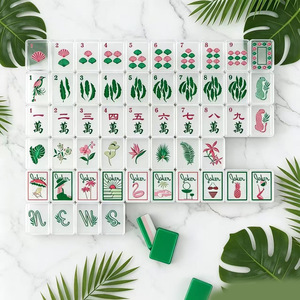 Juego de Mahjong Americano de Acrílico Green Kingfisher, Juego de Mesa para el Hogar, Ocio y Entretenimiento, Ajedrez y Cartas - Product Image 2