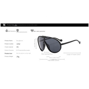<span class=keywords><strong>Gafas</strong></span> <span class=keywords><strong>de</strong></span> Sol <span class=keywords><strong>de</strong></span> una Pieza Estilo Y2K para Mujer, Montura Grande <span class=keywords><strong>de</strong></span> Moda, Protección UV400, Estilo Futurista - Product Image 4
