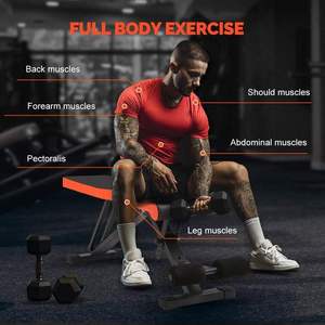 Panca per Pesi Professionale Regolabile e Pieghevole in Metallo, Capacità 150kg, Unisex, per Uso Domestico e Commerciale, Multifunzionale per <span class=keywords><strong>Fitness</strong></span> - Product Image 6