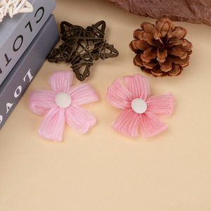 Fleurs en mousseline de soie faites à la main 5 cm pour accessoires de cheveux, chaussures, vêtements, artisanat DIY, décorations - Product Image 3