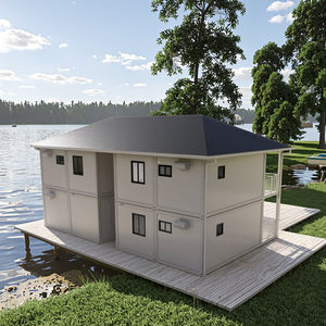 Casa contenedor de dos pisos de lujo de 2 a 4 dormitorios, contenedor prefabricado Modular móvil extensible, casa de estar plegable de 20 pies y 40 pies - Product Image 3